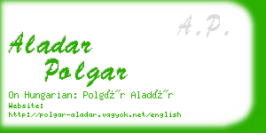 aladar polgar business card